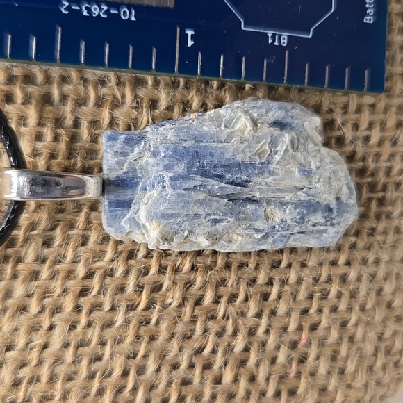 Hand Crafted Jewelry - Hand Crafted Blue Kyanite Pendant Silver plated Bail #4